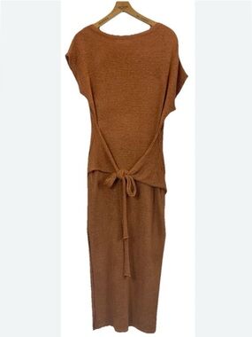 MABLE knit wrap midi dress